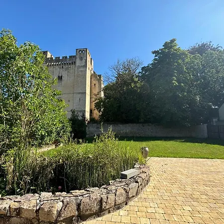 Nyaraló Charmante Maison De Avec Vue Sur Le Donjon Avec Wifi Et Jardin Gouffern en Auge